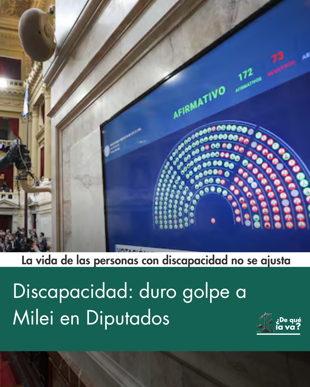 Duro golpe a Milei en Diputados: la vida de las personas con discapacidad no se ajusta